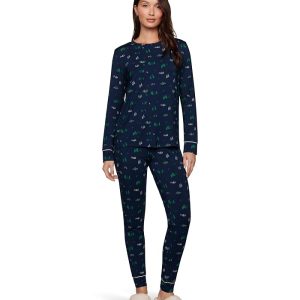 Eberjey Gisele Printed Crew PJ Set