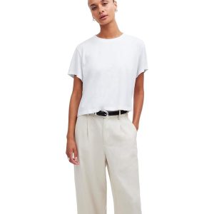 Madewell The Boxy Crop Tee in Soft Slub