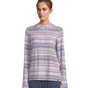 L.L.Bean Everyday SunSmart® Long-Sleeve Stripe Hooded Pullover