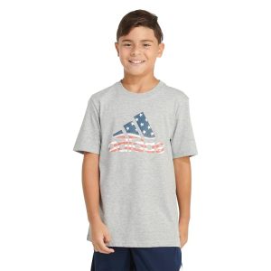 adidas Kids SS USA Hthr Tee 24(Toddler/Little Kid/Big Kid)