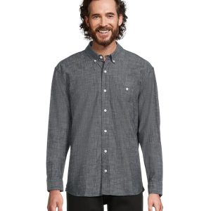 L.L.Bean Comfort Stretch Chambray Shirt, Traditional Untucked Fit, Long-Sleeve